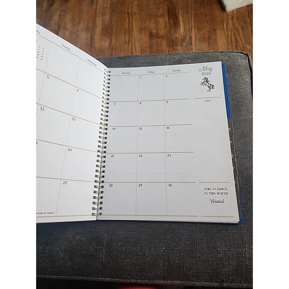 Blue Sky Weekly/Monthly Planner Large 2026 Spiral Bound Blue Paisley 15477